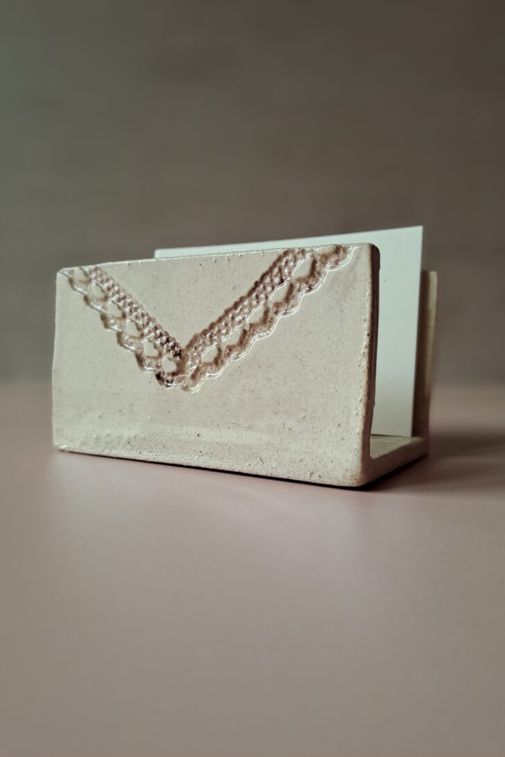 Porte-cartes de visite en céramique