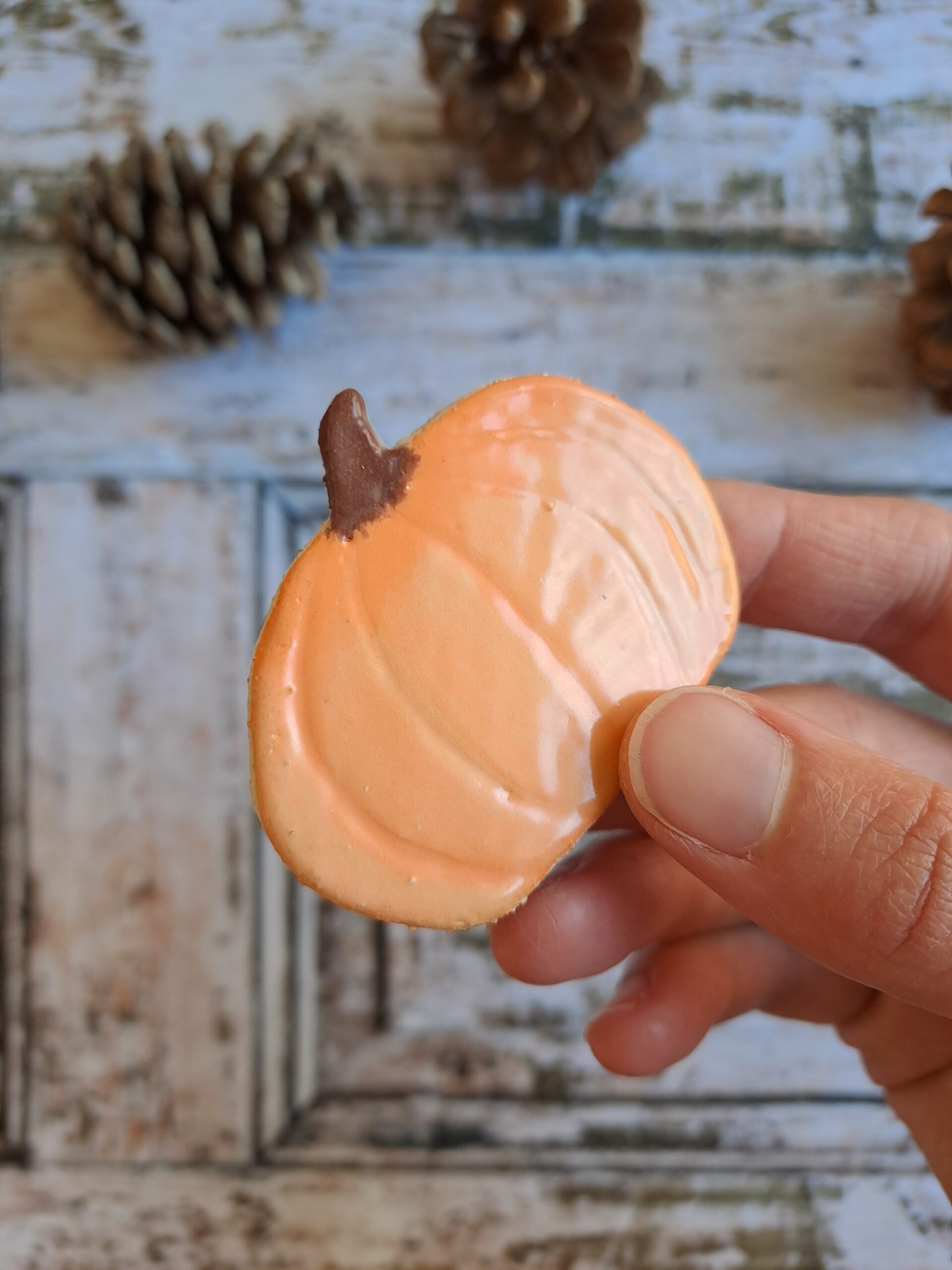 Magnet frigo citrouille en céramique