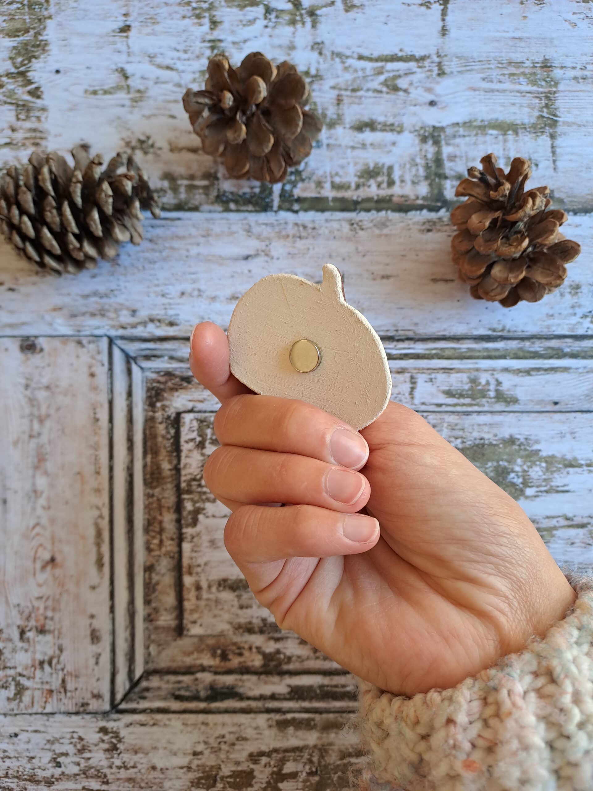 Magnet frigo citrouille en céramique – Image 3