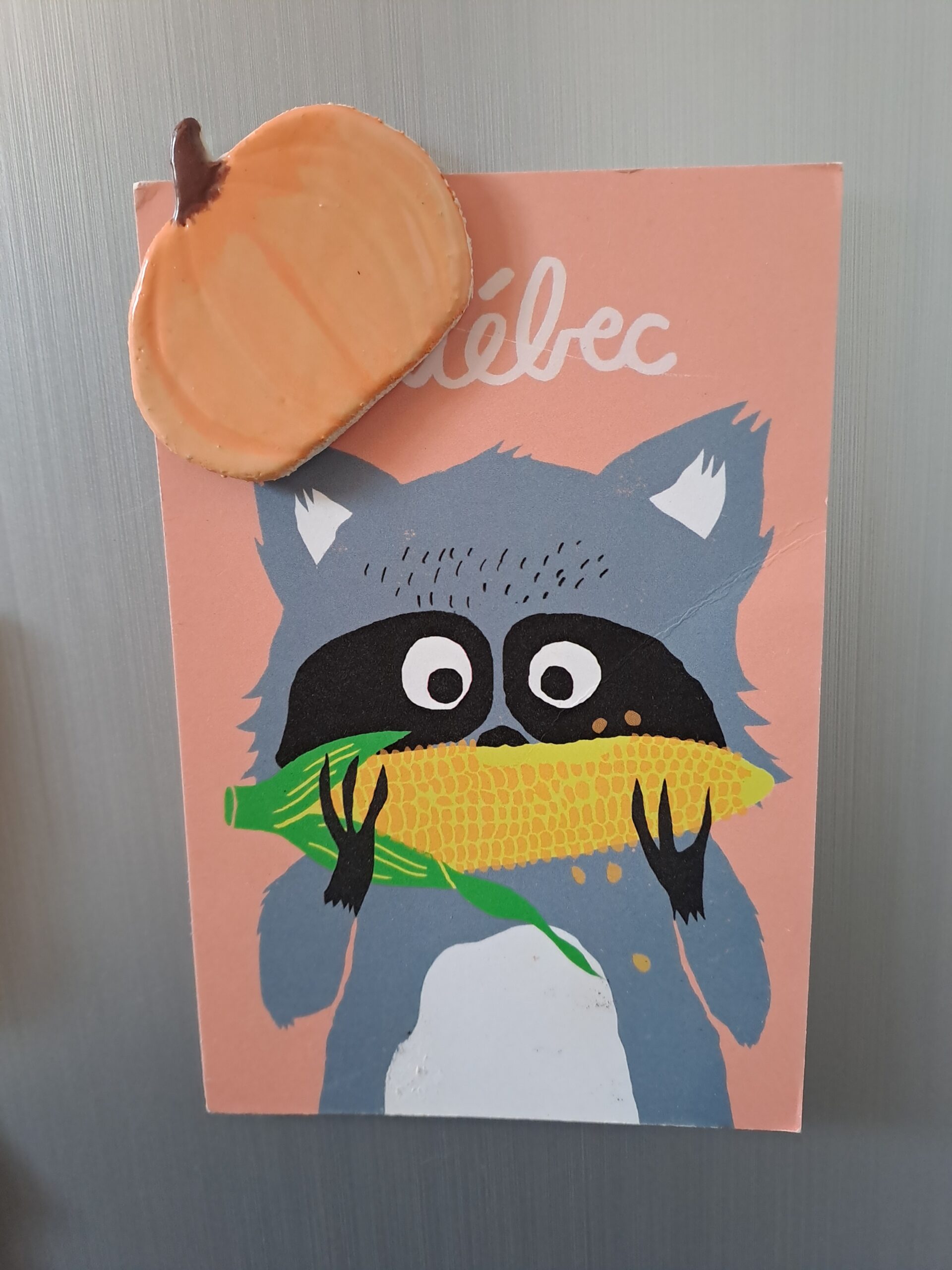 Magnet frigo citrouille en céramique – Image 2