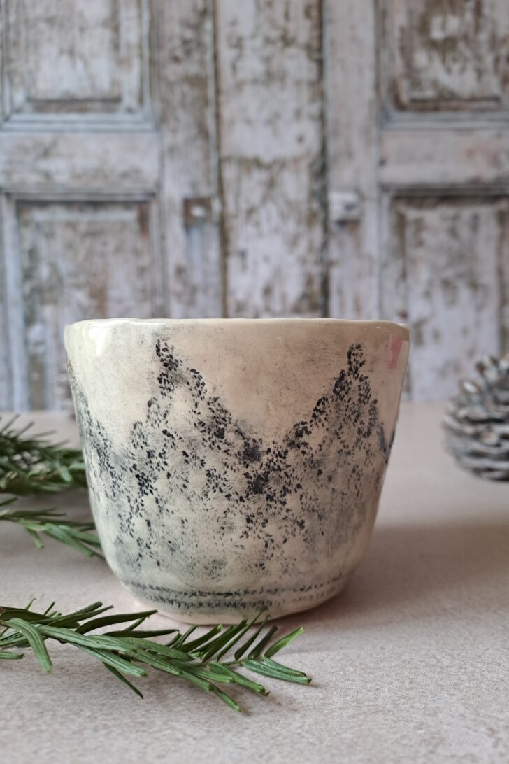 Tasse à café long dentelle - sans anse