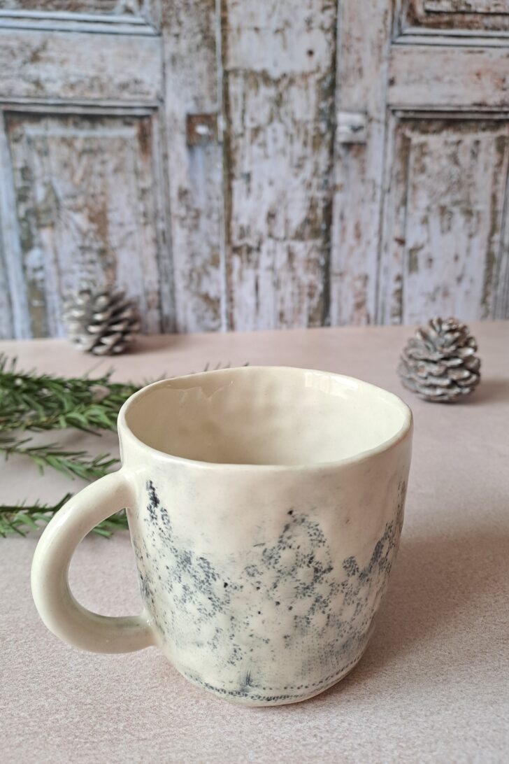 Tasse à café long dentelle - avec anse